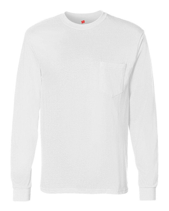 Hanes 5596 - Tagless® Long Sleeve T-Shirt with a Pocket