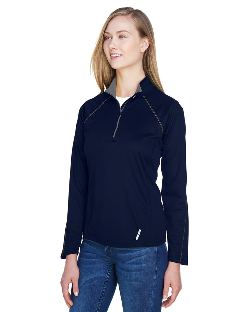 Ash City North End 78187 - Radar Ladies' Half-Zip Performance Long Sleeve Top