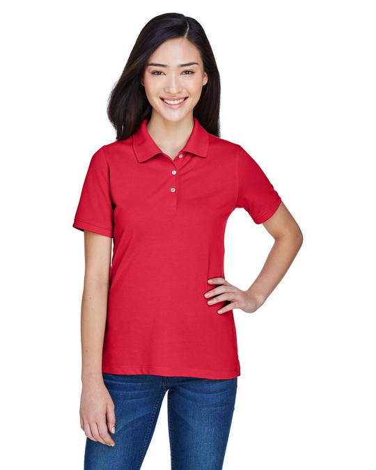 Harriton M265W - Polo Easy Blend pour femmes 5,6 oz.