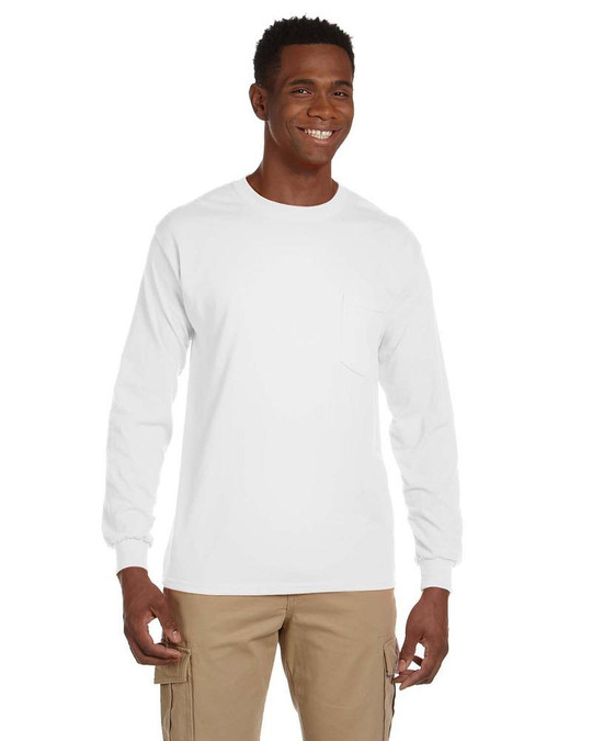 Gildan G241 - Ultra Cotton® 6 oz. T-shirt à manches longues avec poche