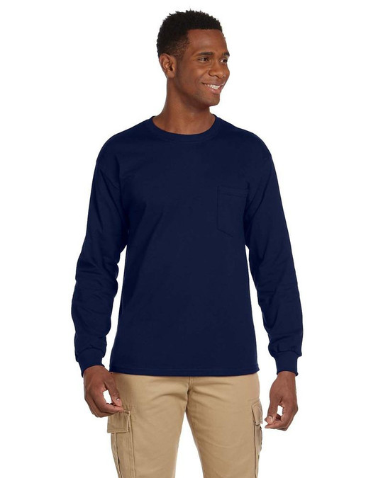 Gildan G241 - Ultra Cotton® 6 oz. T-shirt à manches longues avec poche