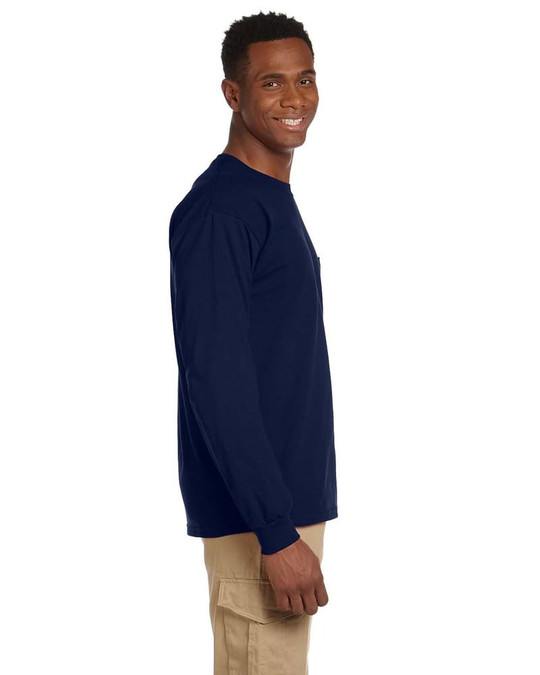 Gildan G241 - Ultra Cotton® 6 oz. T-shirt à manches longues avec poche