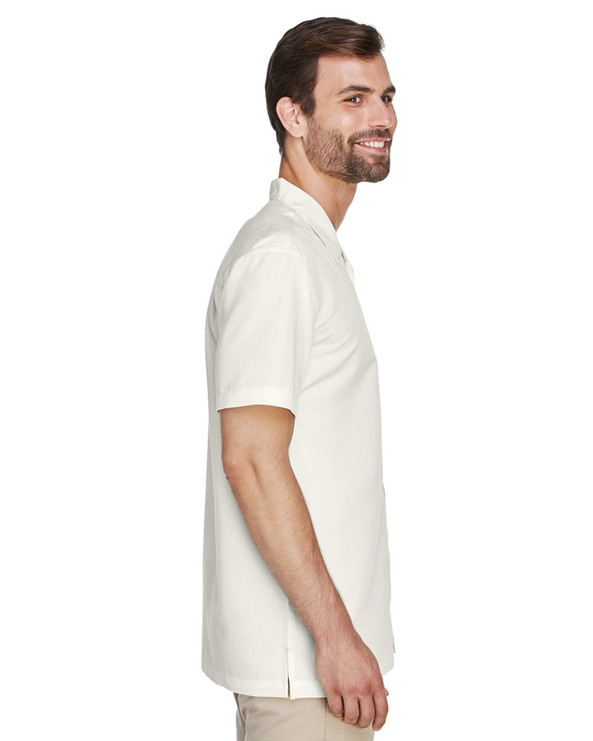 Harriton M560 - Men's Barbados Textured Camp Shirt