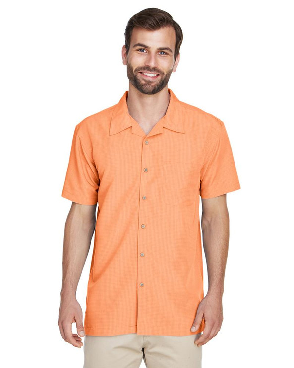 Harriton M560 - Men's Barbados Textured Camp Shirt