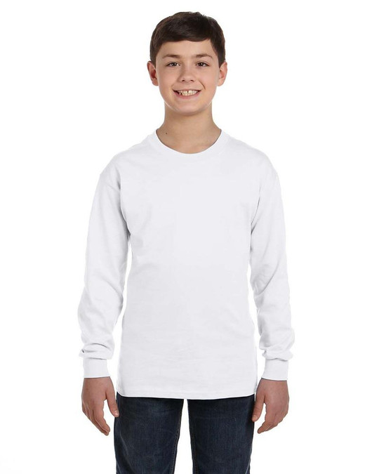 Gildan G540B - T-shirt à manches longues pour jeunes en coton épais 5,3 oz.