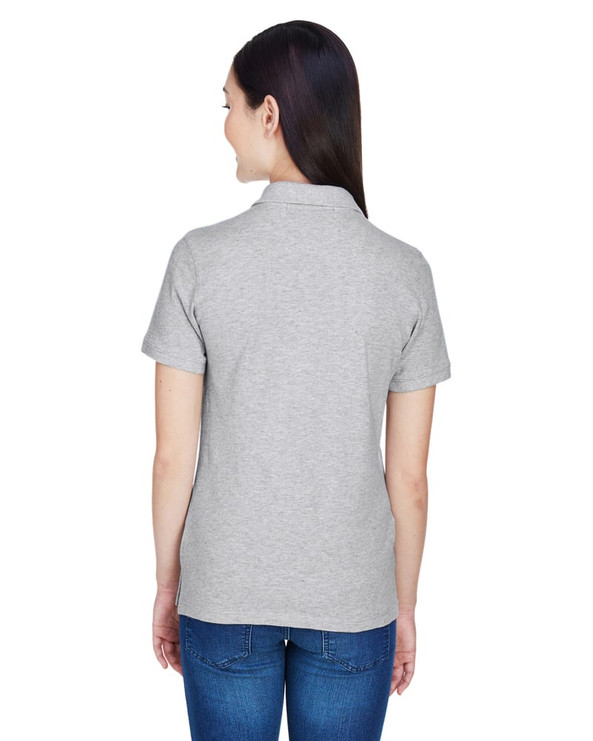 Harriton M200W - Polo à manches courtes en piqué de coton Ringspun 6 oz pour dames