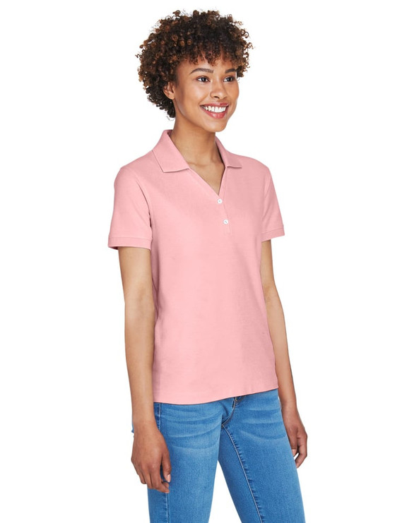 Devon & Jones D100W - Ladies Pima Piqué Short-Sleeve Y-Collar Polo
