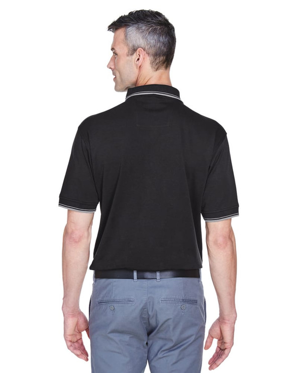 Devon & Jones D140 - Men's Tipped Perfect Pima Interlock Polo