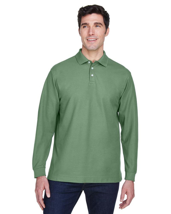 Devon & Jones D110 - Men's Pima Piqué Long-Sleeve Polo