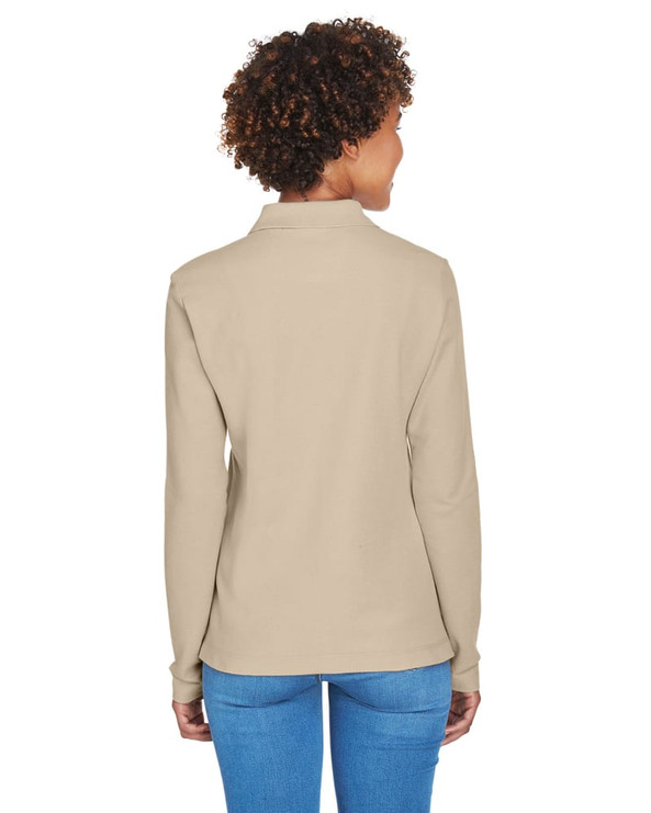 Devon & Jones D110W - Ladies Pima Piqué Long-Sleeve Polo