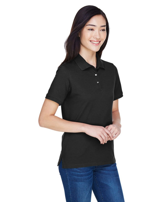 Harriton M265W - Polo Easy Blend pour femmes 5,6 oz.