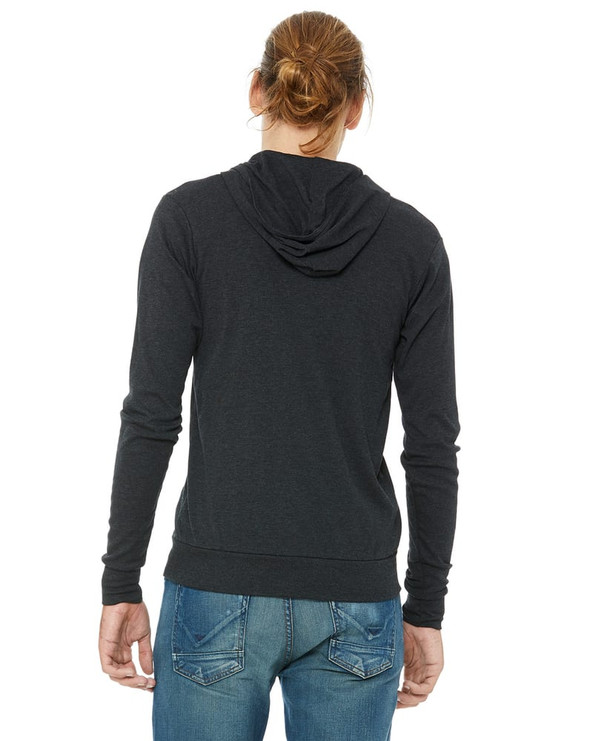 Bella+Canvas 3939 - Unisex Triblend Full-Zip Lightweight Hoodie