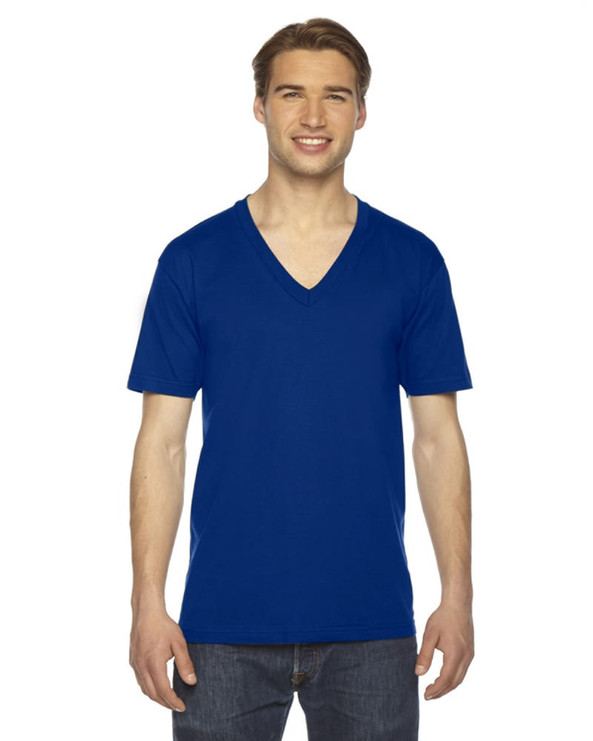 American Apparel 2456 - Unisex Fine Jersey Short-Sleeve V-Neck
