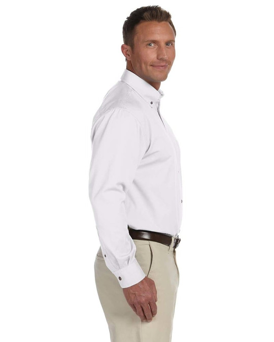 Harriton M500T - Men's Tall Easy Blend Long-Sleeve Twill