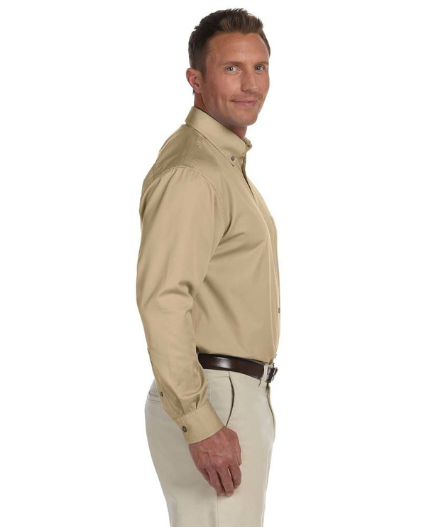 Harriton M500T - Men's Tall Easy Blend Long-Sleeve Twill