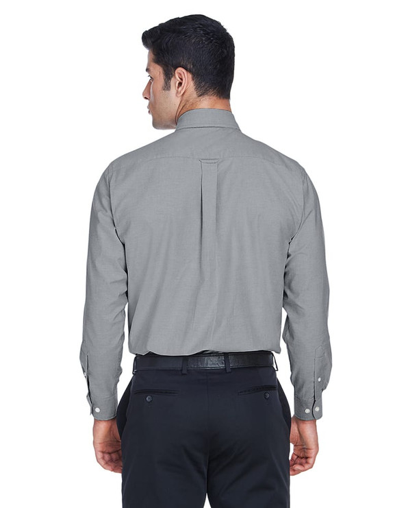 Harriton M600 - Men's Long-Sleeve Oxford with Stain-Release
