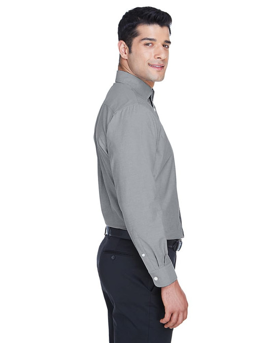 Harriton M600 - Men's Long-Sleeve Oxford with Stain-Release