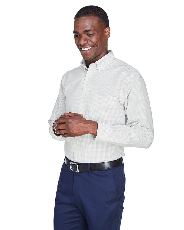 Devon & Jones D640 - Men's Crown Collection Gingham Check