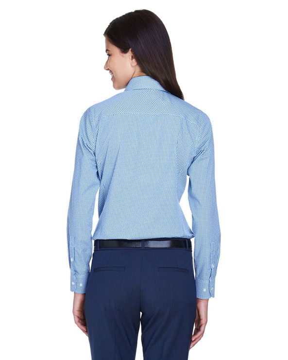 Devon & Jones D640W - Ladies Crown Collection Gingham Check