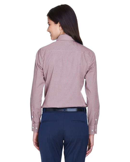 Devon & Jones D640W - Ladies Crown Collection Gingham Check