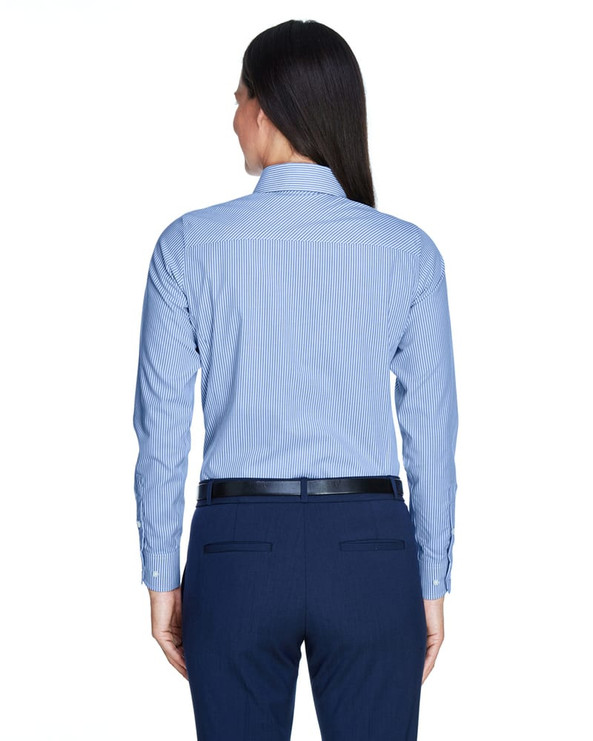 Devon & Jones D645W - Ladies Crown Collection Banker Stripe