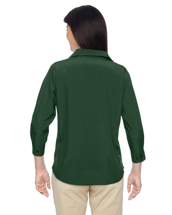 Harriton M610W - Ladies Paradise Three-Quarter Sleeve Performance Shirt