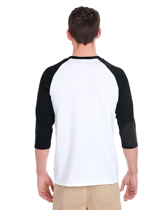 Gildan G570 - Raglan à manches ¾ en coton lourd