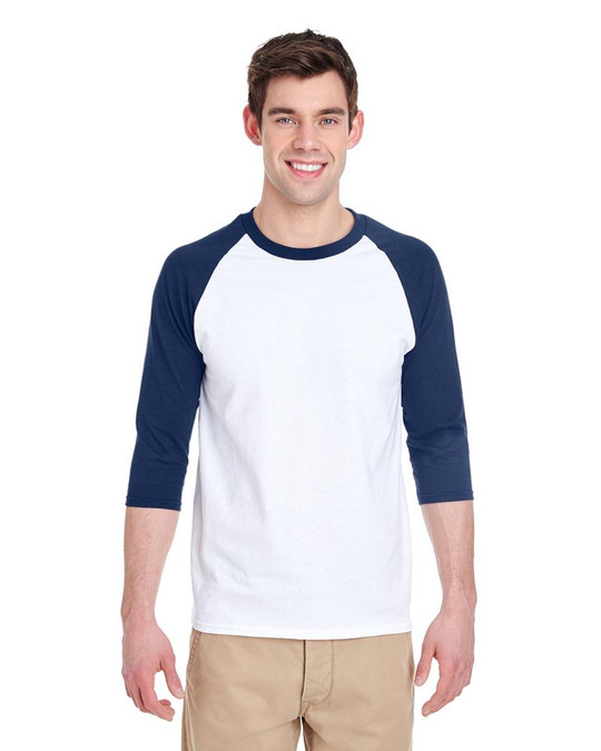 Gildan G570 - Raglan à manches ¾ en coton lourd