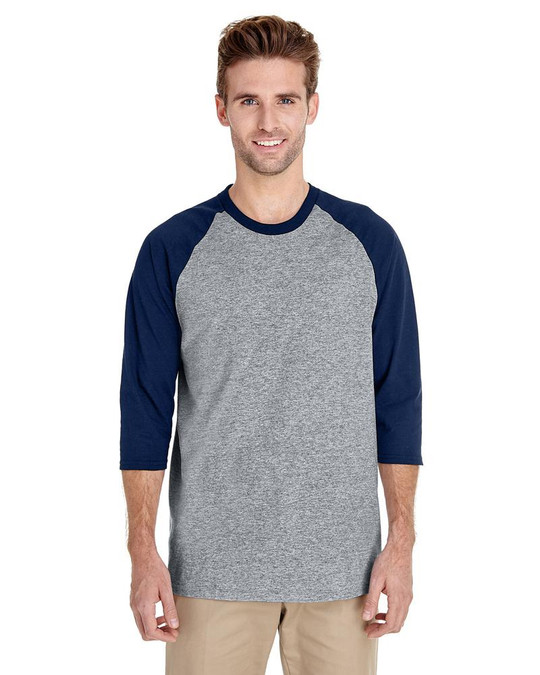 Gildan G570 - Raglan à manches ¾ en coton lourd