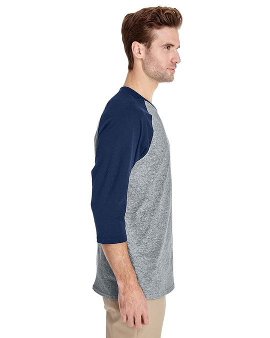 Gildan G570 - Raglan à manches ¾ en coton lourd
