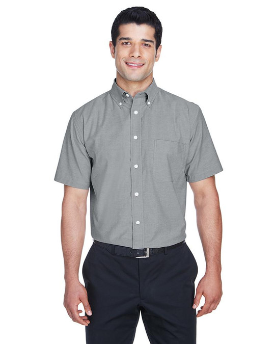 Harriton M600S - Chemise Oxford à manches courtes avec traitement anti-taches