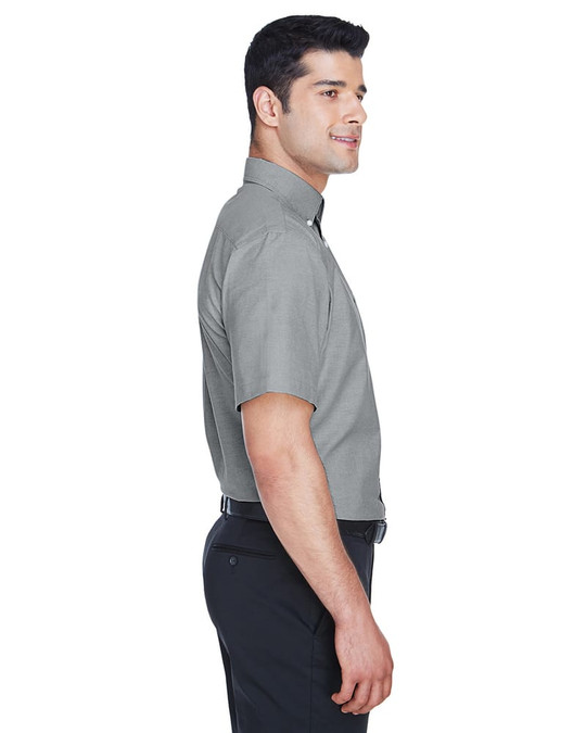 Harriton M600S - Chemise Oxford à manches courtes avec traitement anti-taches