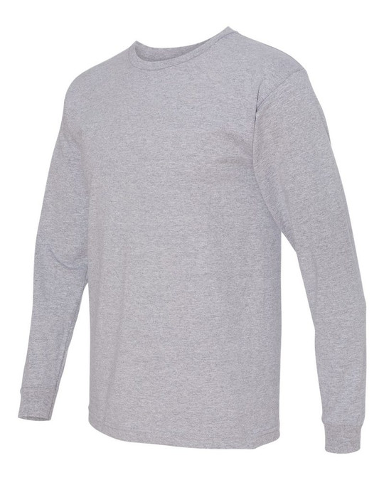 Bayside 5060 - Camiseta de Manga Larga 100% Algodón Hecha en USA