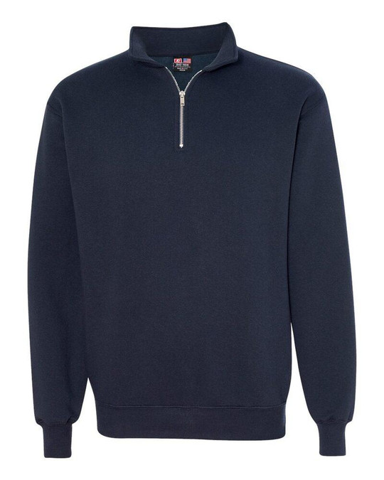 Bayside 920 - Sudadera con cremallera de un cuarto hecha en USA
