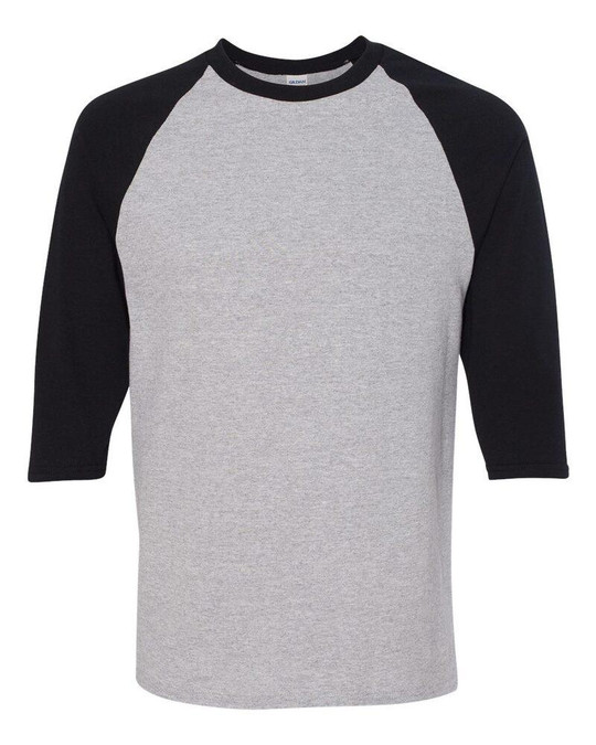 Gildan 5700 - T-shirt à manches raglan trois-quarts en coton lourd
