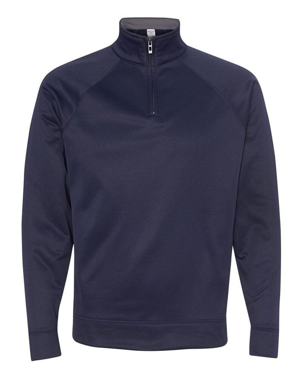JERZEES PF95MR - 100% Polyester Fleece Quarter-Zip Cadet Collar Sweatshirt