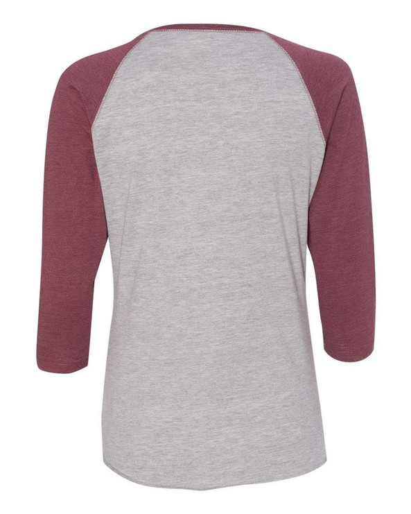 LAT 3530 - Ladies' Fine Jersey Three-Quarter Sleeve Baseball T-Shirt