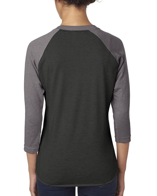 Next Level 6051 - Remera Unisex Raglan manga tres cuartos de 3 telas