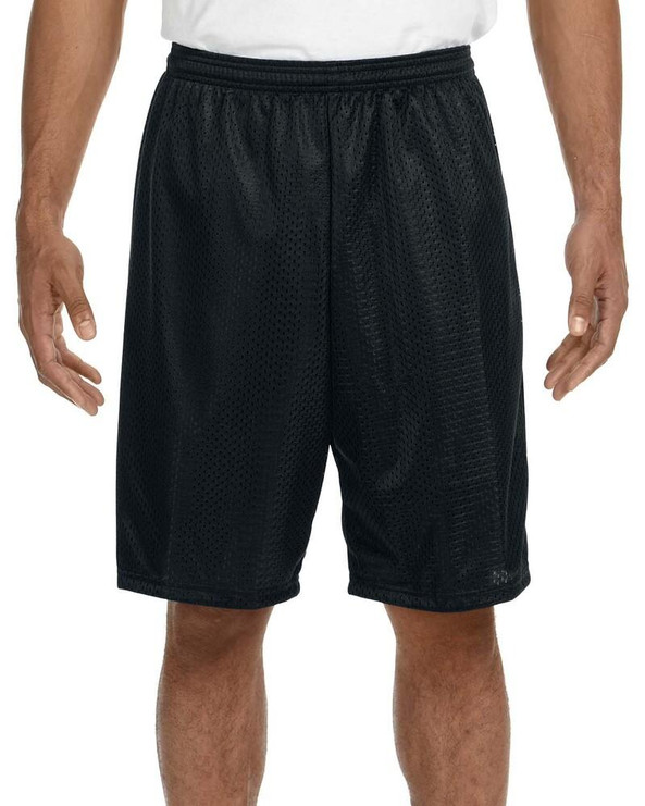 A4 N5296 - Lined 9" Inseam Tricot Mesh Shorts