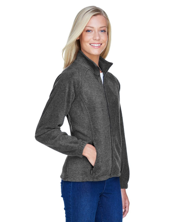 Harriton M990W - Ladies 8 oz. Full-Zip Fleece