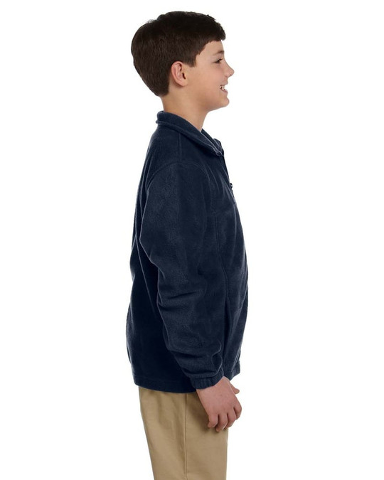 Harriton M990Y - Juvenil 8 oz. Full-Zip Fleece
