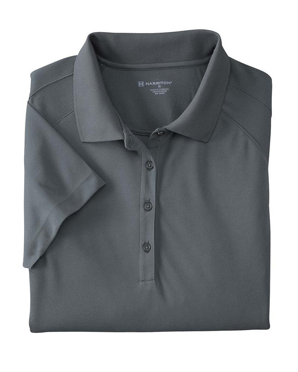Harriton M374W - Ladies 3.8 oz. Polytech Mesh Insert Polo
