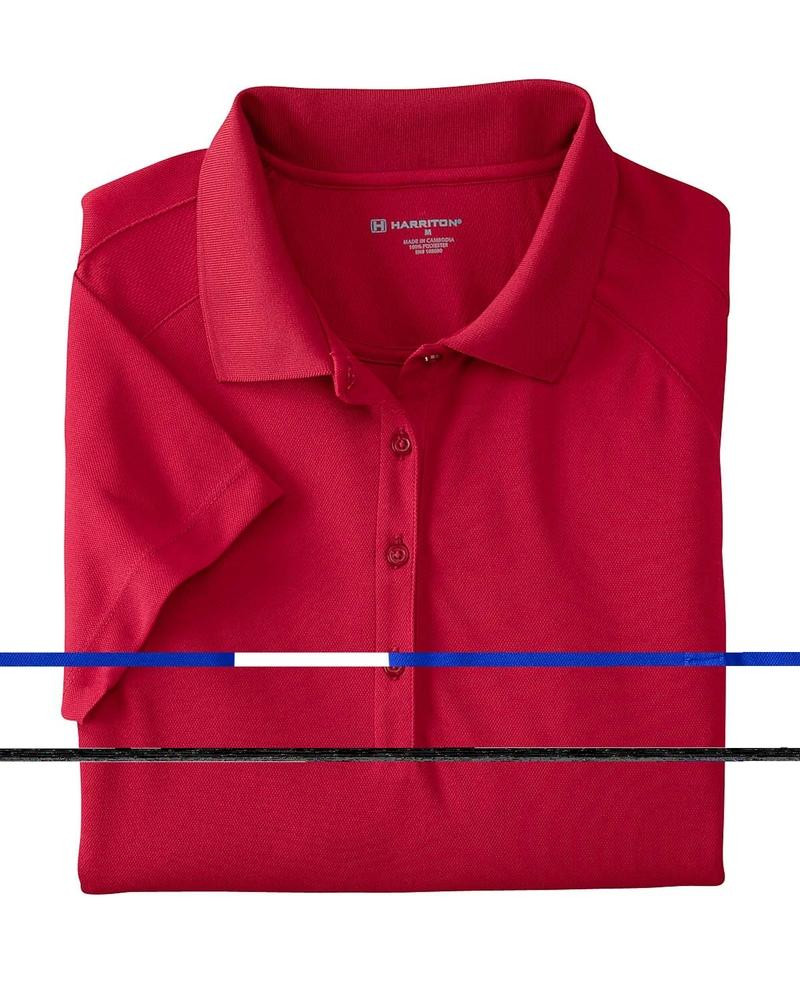 Harriton M374W - Ladies 3.8 oz. Polytech Mesh Insert Polo