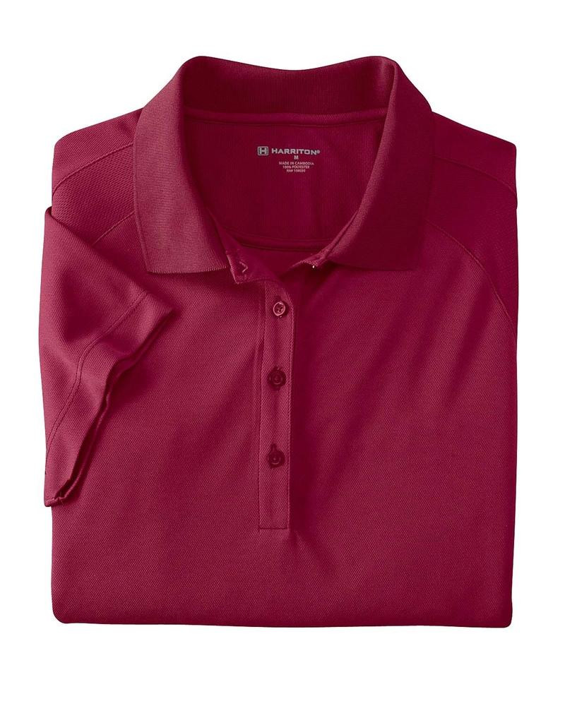 Harriton M374W - Ladies 3.8 oz. Polytech Mesh Insert Polo