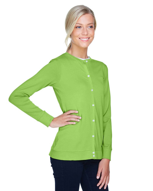 Devon & Jones DP181W - Perfect Fit Ladies Ribbon Cardigan