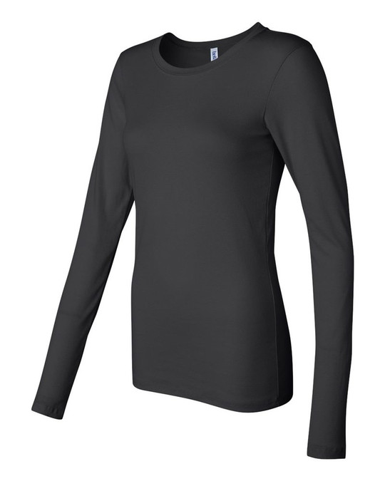 Bella+Canvas 8751 - Camiseta de Manga Larga Sheer Mini Rib