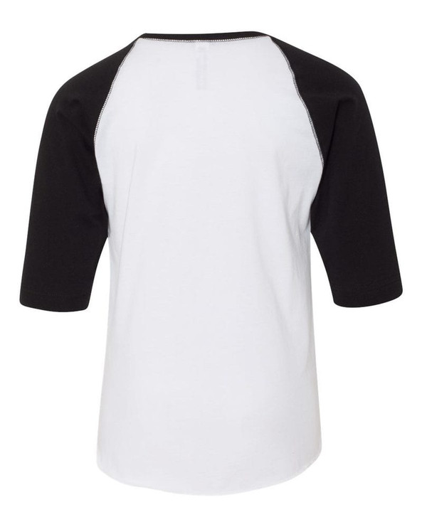 LAT 6130 - Youth Vintage Fine Jersey Three-Quarter Sleeve Baseball T-Shirt