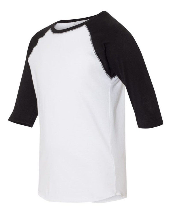 LAT 6130 - Youth Vintage Fine Jersey Three-Quarter Sleeve Baseball T-Shirt