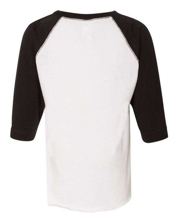 Rabbit Skins 3330 - Toddler Fine Jersey Three-Quarter Sleeve Baseball T-Shirt