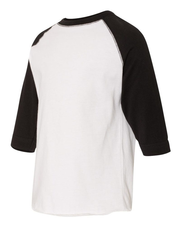 Rabbit Skins 3330 - Toddler Fine Jersey Three-Quarter Sleeve Baseball T-Shirt